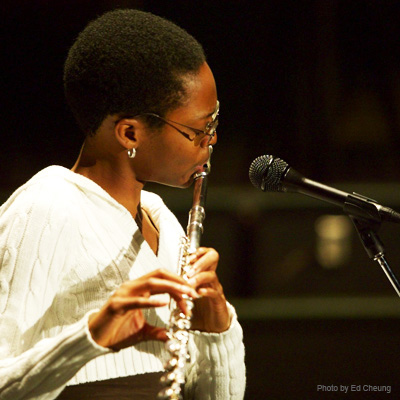 Vania playing flute